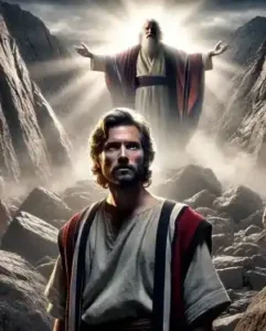 Moises Viu Deus de Costas