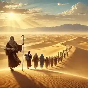 quanto tempo moisés ficou no deserto